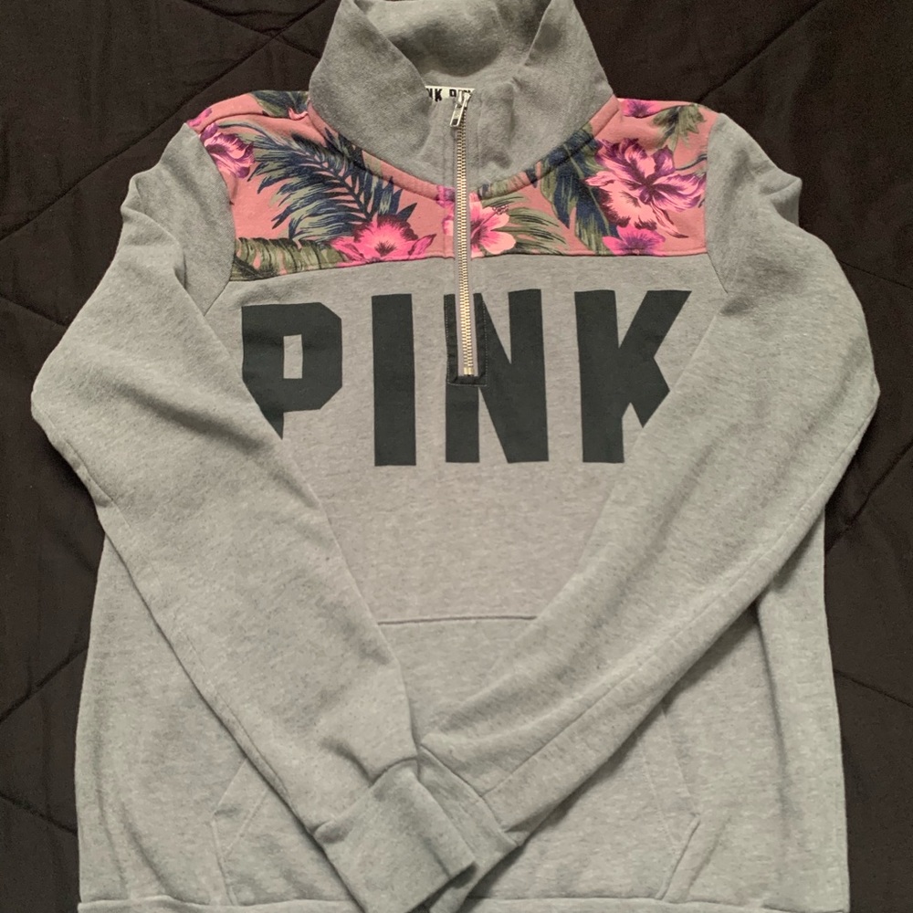 VS PINK EVERYDAY LOUNGE PERFECT QUARTER-ZIP